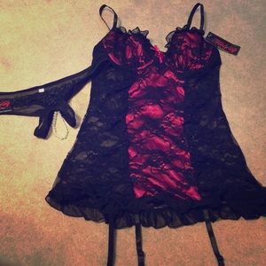 Lingerie with pearl panties